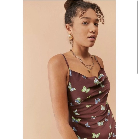 Urban Outfitters UO butterfly cowl cami mini dress bodycon XS trendy mallory - Picture 4 of 7